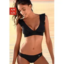 Triangel-Bikini JETTE, Damen, Gr. 42, Cup C/D - Bademode mit eleganter Rüschenkante und herausnehmbaren Cups für individuellen Komfort. Ideal für stilbewusste Frauen, die das Besondere suchen.