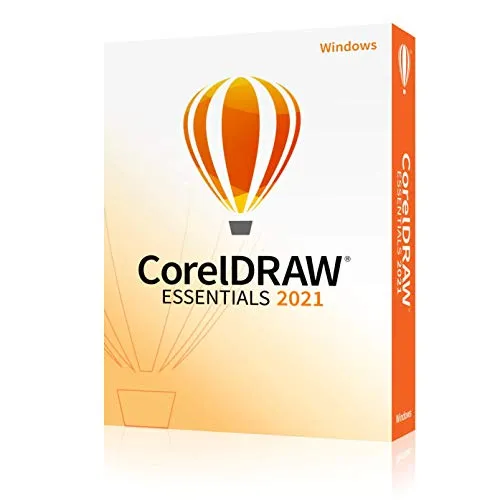 Corel Grafiksoftware DRAW Essentials 2021 - Vollversion für Windows - Benutzerfreundliche Vektorillustrationssoftware für kreative DIY-Projekte. Ideal für Einladungen, Social Media und mehr. Lizenz-Code wird versendet.