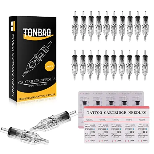Cartridge Nadeln - TONBAO 20 Stück Cartridges Nadeln 3 Round Liner for Machine Pen(1203RL)