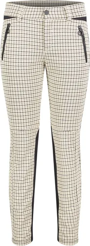 MAC Jeans Damen Vision Riding Now Hose, 201K Light Pearl White Check - Damen-Jeanshosen mit modischem Karo-Design und komfortablem Schnitt für einen lässigen Look.