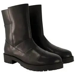 Ulla Popken Leder-Boots mit Ziernähten und Wechselfußbett in Schwarz, Größe 39 EU - Modische Leder-Boots in Größe 39, ideal für den Alltag. Mit praktischem Wechselfußbett und Ziernähten, bieten sie zusätzlichen Komfort und eine perfekte Passform.