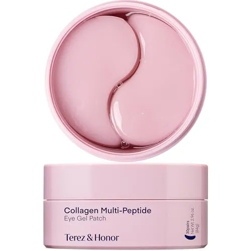 Augenpads gegen Augenringe Korean Skincare: Peptid Kollagen Hydrogelmaske für geschwollene Augen, dunkle, Falten, Tränensäcke, feine Linien - Tiefenhydration & Straffung, 60 Stück - Under Eye Patches