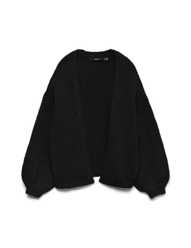 Vero Moda VMMAYBE Strickjacke für Damen - Stylische Langarm-Strickjacke aus 57% recyceltem Polyester, perfekt für nachhaltige Mode und gemütliche Looks.