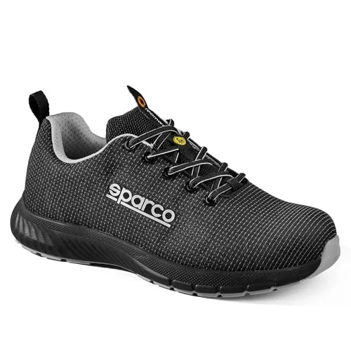 Sparco Traction Asan ESD S3S SR FO HRO Sicherheitsschuhe für Herren - Sportliche Sicherheitsschuhe mit rutschfester, strapazierfähiger Sohle und atmungsaktivem Innenfutter. Ideal für den täglichen Einsatz in anspruchsvollen Arbeitsumgebungen.