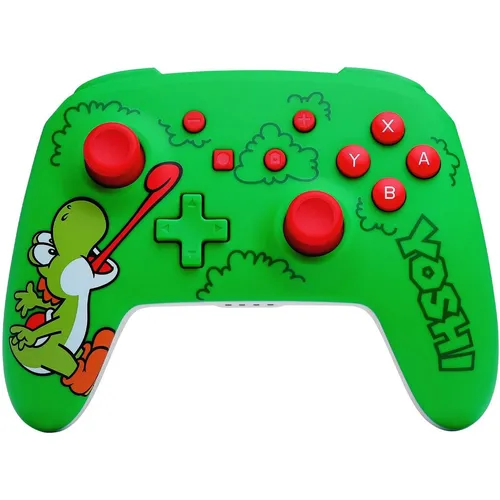 PowerA Wireless Controller for Nintendo Switch - Hungry Yoshi - Controller für Nintendo Switch mit stylischem Design, ergonomischem Komfort und bis zu 40 Stunden Spielzeit. Ideal für intensives Gaming und kabellose Freiheit.