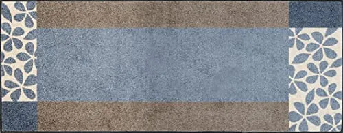 wash+dry Fußmatte Florita grey 75x190 cm - Vielseitige und waschbare Fußmatte für innen und außen, rutschfest und trittschalldämmend – ideal für Allergiker und Tierbesitzer.