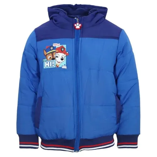 Paw Patrol Chase & Marshall Winterjacke für Jungen – Warm gefüttert mit Kapuze – Größen 92–116 – Blau - Coole Winterjacke mit beliebten Paw Patrol Helden Chase & Marshall. Kuschelig gefüttert und mit warmer Kapuze – ideal für kalte Tage. Strapazierfähiges Material garantiert Langlebigkeit und Komfort.