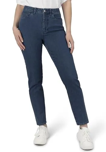 STOOKER Nizza Denim Basic Damen 5-Pocket-Jeans Tapered Fit - Klassische 5-Pocket-Jeans mit hohem Bund und konischer Fußweite, aus hochwertigem Stretchmaterial für optimalen Tragekomfort und vielseitige Kombinationsmöglichkeiten.