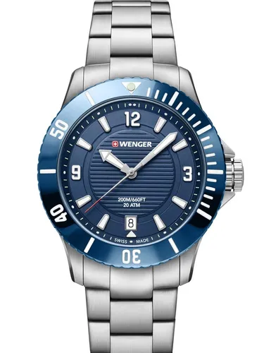 Wenger Quarzuhr Seaforce 01.0621.111 Damenuhr 36mm - Armbanduhren mit 20 ATM wasserdicht, ideal für Sport und Tauchen. Swiss Made Qualität und sportlicher Stil, perfekt für aktive Damen.