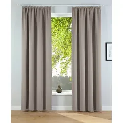 my home Verdunkelungsvorhang Solana, 2er-Set - Fertiggardinen mit Thermofunktion, ideal für Wohn- und Schlafräume, sorgen für Verdunkelung und ein optimales Raumklima das ganze Jahr über.
