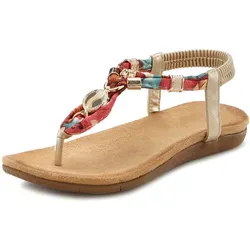 LASCANA Zehentrenner Sandale mit elastischen Riemchen - Zehentrenner Sandale in Größe 36, bunt und gemustert. Mit elastischen Riemchen für optimalen Komfort und stylishen Look – perfekt für den Sommer!
