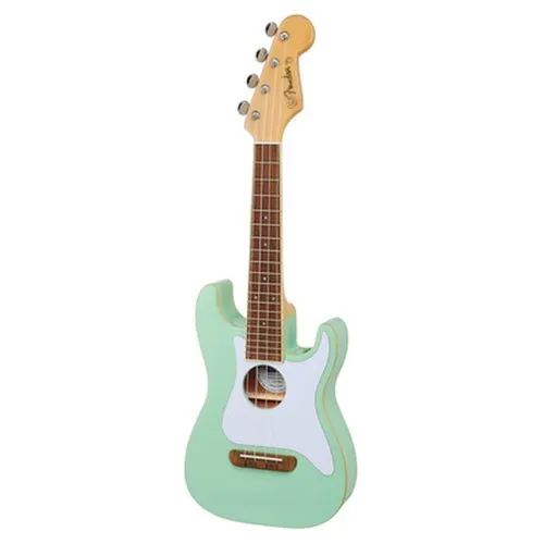 Fender Fullerton Strat Uke SG - Fullerton Concert Ukulele mit Fichte-Decke und integrierten Preamp, ideal für Musiker, die Klang und Stil schätzen.