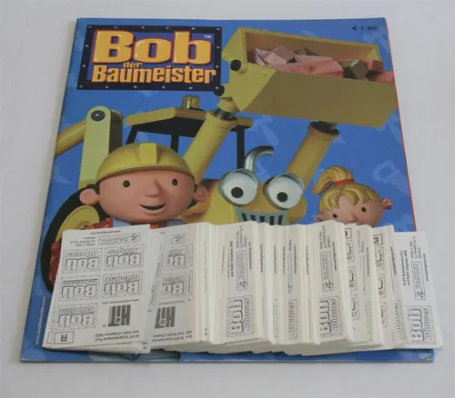 Bob der Baumeister - Sammelsticker Komplettsatz + Album - Sammelsticker Komplett-Kollektionen von Panini, ideal für Fans von Bob dem Baumeister und perfekt für die vollständige Sammlung.