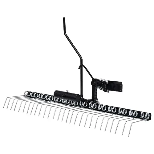 vidaXL Vertikutierer für Aufsitzmäher - Vertikutierer mit 109 cm Arbeitsbreite, ideal zum effizienten Entfernen von Moos und Rasenfilz für einen gesunden, dichten Rasen. Robuste Stahlkonstruktion garantiert Langlebigkeit und Stabilität.