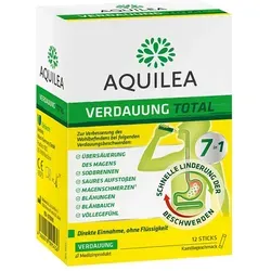 Aquilea Verdauung Total Direktpulver - Praktisches Direktpulver in Sticks zur einfachen Einnahme ohne Flüssigkeit. Lindert schnell verschiedene Verdauungsbeschwerden wie Blähungen und Völlegefühl – ideal für unterwegs!
