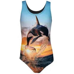 Aquarti Mädchen Badeanzug mit Ringerrücken - Bunte Kinder-Bademode mit Ringerrücken für optimalen Tragekomfort und Bewegungsfreiheit beim Schwimmen.