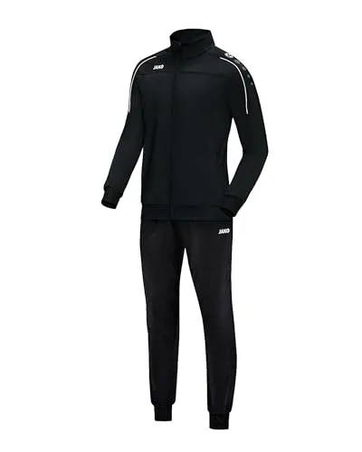 JAKO Kinder Trainingsanzug Classico, schwarz, 164 - Trainingsbekleidung mit praktischen Reißverschlusstaschen und elastischem Bund für optimalen Tragekomfort und Bewegungsfreiheit.