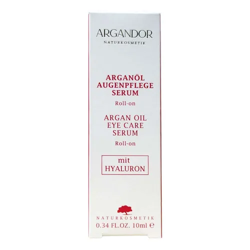 Argand'Or Augenserum mit Arganöl - 10ml Roll-on für die Augenpflege - Effektives Augenserum mit original biologischem Arganöl und Hyaluron im praktischen Roll-on. Für eine erfrischte, strahlende Augenpartie und gezielte Pflege unterwegs.