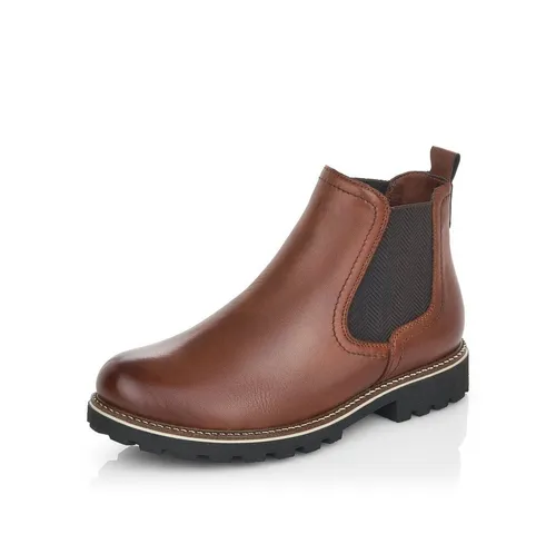 Remonte Damen D8470 Chelsea-Stiefel, Chestnut/Brown - 36 EU - Wanderschuhe mit warmem Lammfellfutter und rutschfester TR-Sohle, ideal für Komfort und Sicherheit bei kühlen Temperaturen.