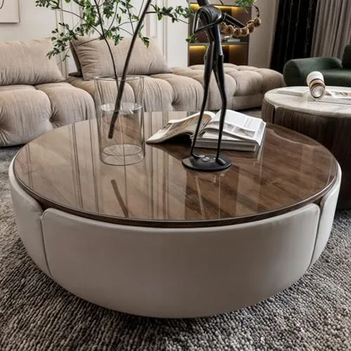 NURPELLE Runde transparente Tischfolie, 130 cm - Tischdecken aus klarem PVC mit abgeschrägten Kanten für sicheren Komfort, individuell zuschneidbar und leicht zu reinigen – idealer Schutz für jeden Tisch!