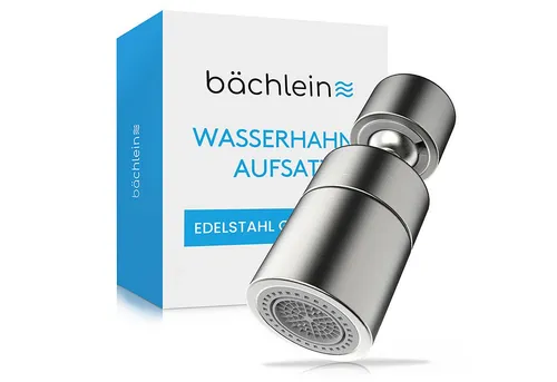 Bächlein Küchenarmatur Wasserhahnaufsatz mit 2 Strahlarten - Spültischarmaturen mit modernem Design, einfacher Montage und 360°-Schwenkbarkeit für optimale Flexibilität beim Spülen.