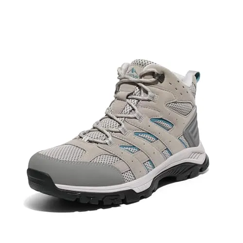 NORTIV 8 Damen Wanderschuhe - Atmungsaktive Trekkingschuhe für Outdoor-Abenteuer - Wanderschuhe mit atmungsaktivem Mesh-Obermaterial und rutschfester Gummi-Außensohle für sicheren Halt auf unebenem Terrain. Ideal für lange Wanderungen und Outdoor-Aktivitäten.