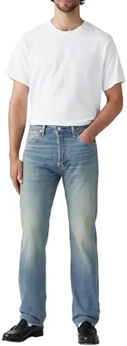Levi's Herren Jeanshose 501 Original mit Knopfleiste, Straight Fit, Lean Machine LTWT, W33/L32