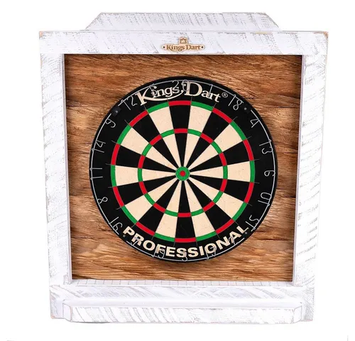 Kings Dart Dart-Wandschutz Pine - Stilvolles Auffangfeld mit einfacher Montage - Dart-Wandschutz aus massivem Kiefernholz, bietet umweltfreundlichen Schutz für Ihr Dartboard und Platz für 6 Pfeile.