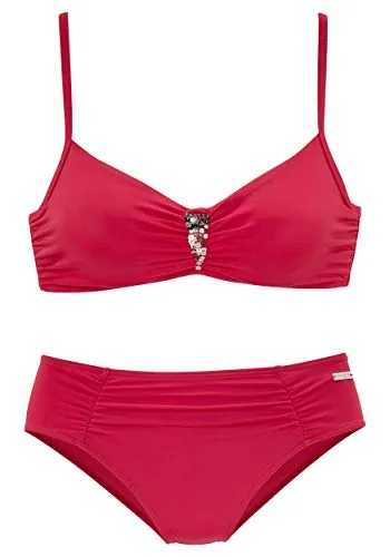 Lascana Damen Bügel-Bikini - Bikini-Set mit edler Pailetten-Verzierung, verstellbaren Trägern und femininen Schnitt – perfekt für einen eleganten Auftritt am Strand.