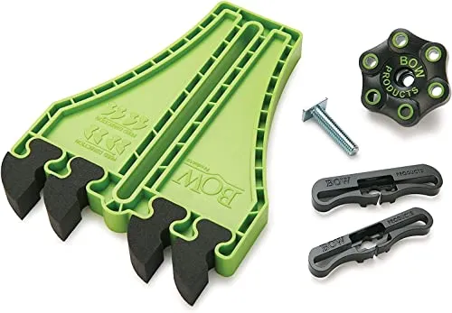 BOW Products Portable Saw Featherboard FP5 - Druckkamm für Tischkreissägen, Baukreissägen und kompakte Sägetische - EVA-Feathers gegen Kickback - Holz"bearbeitungs"werkzeug & Sicherheitszubehör
