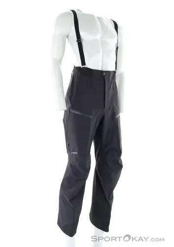 Patagonia Herren Untracked Bib Hose – Größe S, Schwarz - Gefütterte Trägerhose aus Gore-Tex für Freeriden und Alpinskifahren. Sie bietet optimalen Schutz und hohen Tragekomfort für jede Abfahrt.