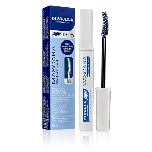 MASCARA Waterproof Bleu Minuit/Marine 10 ml - Wasserfeste Mascara in tiefem Blau, perfekt für lange Haltbarkeit und einen intensiven Blick, ideal für jeden Anlass.