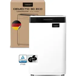 Comedes Luftentfeuchter Demecto 30 eco - Luftentfeuchter für Räume bis 115 m³, mit 25 l/Tag Entfeuchtung und Automatikbetrieb. Ideal zur Schimmelprävention und Bautrocknung.