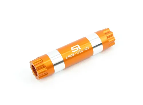 Cannondale Hollowgram Kurbelachse BB30 125 mm - Hochwertige Leistung - Universell einsetzbare Kurbelachse mit 125 mm Länge in auffälligem Orange. Ideal für präzise Kraftübertragung und optimale Performance beim Radfahren.