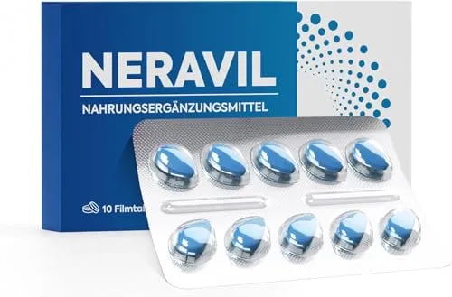 NERAVIL – Blaue Tabletten für Männer, Ginseng & Ashwagandha - Potenz- & Verzögerungsprodukte: Natürliche Inhaltsstoffe unterstützen Aktivität und Ausdauer, ideal für besondere Momente und einen aktiven Lebensstil.