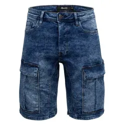 REPUBLIX Cargoshorts MILO Herren Bermuda Short Hose Regular Fit blau W32 - Bequeme Cargoshorts für Herren in Dunkelblau, ideal für Freizeitaktivitäten. Pflegeleicht und elastisch, mit praktischen Seitentaschen für zusätzlichen Stauraum. Perfekt für einen lässigen Look!