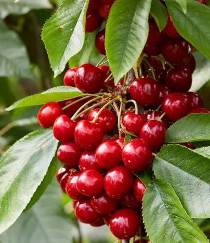 BALDUR Garten Säulen-Süßkirschen 'Sylvia®' im 3L Topf - Platzsparender Kirschbaum für kleine Gärten, Balkone & Terrassen. Winterhart und pflegeleicht, ideal für sonnige bis halbschattige Standorte.