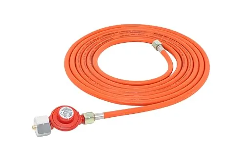 Rothenberger Industrial Set Propan-Konstantregler 4 bar mit 5m Schlauch - Schläuche & Regler: DVGW-geprüfter Propan-Konstantregler für stabile Gasversorgung und 5m Schlauch mit UV-Schutz für hohe Flexibilität und Langlebigkeit.