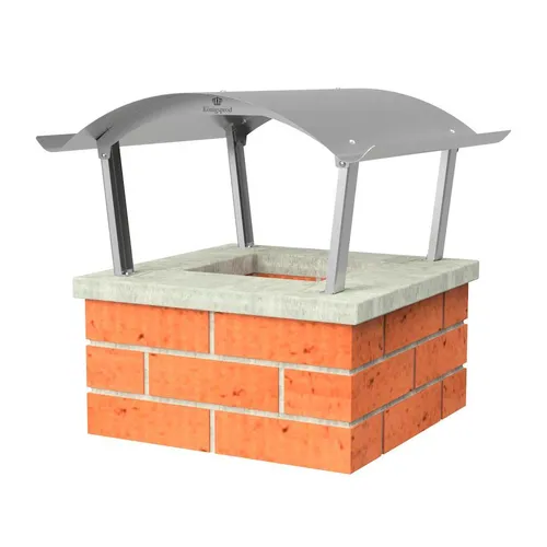 Edelstahl Schornsteinabdeckung Regenhaube 600 x 600 mm - Aschesauger: Hochwertige Edelstahl Kaminabdeckung für optimalen Wetterschutz, modern im Design und langlebig für den Außenbereich.