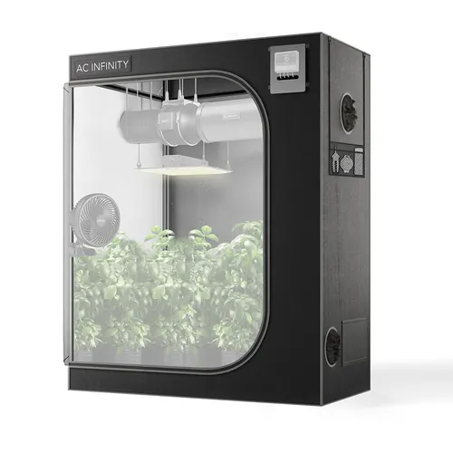 AC Infinity CLOUDLAB 642 Grow Zelt 120x60x180 cm - Zuchtzelt für Hydrokulturen, robustes 2000D Oxford-Gewebe und max. Tragkraft von 75 kg für optimale Klimabedingungen und ganzjährigen Pflanzenanbau.