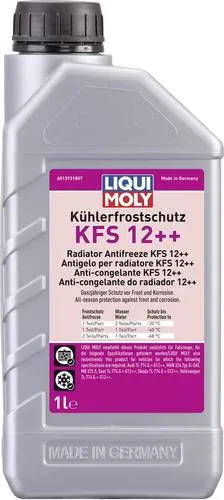 Liqui Moly KFS 12++ 21134 Kühlerfrostschutz 1l - Frostschutzmittel mit Hybridtechnologie, bietet langfristigen Schutz vor Frost, Korrosion und Überhitzung – ideal für alle Fahrzeugtypen.