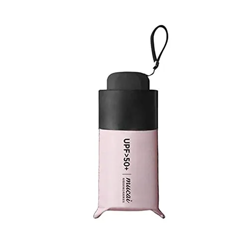 OAICIA Sturmfest Klein Taschenschirm - Ultraleicht & UV-Schutz, Rosa - Taschenschirm mit nur 17,5 cm gefalteter Länge und 0,33 kg Gewicht. Ideal für unterwegs, bietet UV-Schutz UPF > 50+ und ist windfest. Perfekt für Herren, Damen und Kinder.