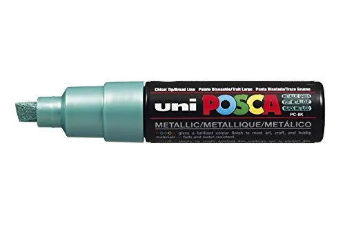 POSCA 182686 - POSCA Marker mit breiter Keilspitze, grün metallic