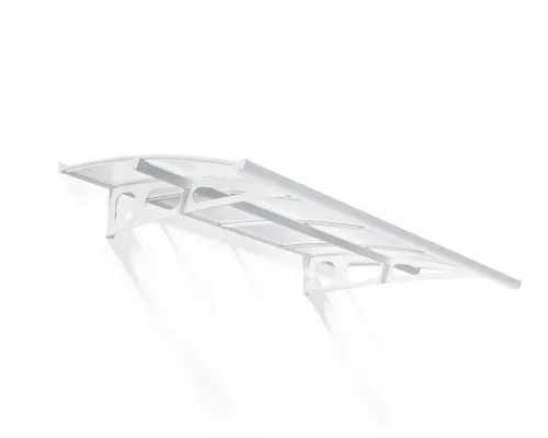 Palram - Canopia Metall Vordach Bordeaux 2230 - Außenanbau mit modernem Design, robusten Doppelstegpaneelen und einfache Montage — ideal für Schutz über Haustüren oder Fenster!