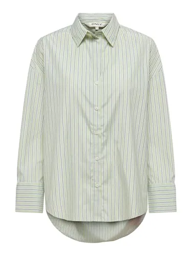 Onloregon Alva LS Reg Shirt Noos WVN - Streifen Hemd für Jugendliche - Stilvolles, normal geschnittenes Langarmhemd mit Knopfleiste und Ärmelbündchen. Ideal für jeden Anlass, bietet Komfort und trendigen Look.