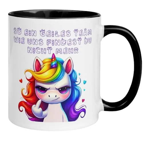Kollegin Kollege Abschiedsgeschenk Tasse | Geschenk für Arbeitskollegin | Kollegin Kaffeebecher | So ein geiles Team wie uns findest du nicht mehr