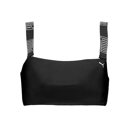 Puma Damen Bandeau T Bikinioberteil, Schwarz, XS - Bikinioberteile für Damen mit herausnehmbaren Cups für einen anpassbaren Look, aus weichem, langlebigem Material und nachhaltig hergestellt.