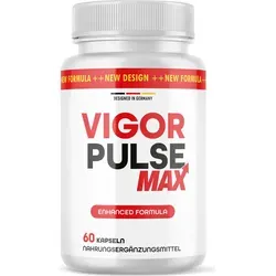 Max Vigor Pulse Kapseln | Leistung für aktive Männer - Nahrungsergänzungsmittel mit L-Arginin, L-Citrullin und Maca für mehr Energie und Vitalität. Ideal für aktive Männer, 60 Kapseln pro Dose.
