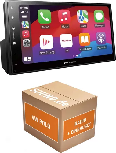 JUST SOUND Autoradio Einbauset Pioneer SPH-DA77DAB für VW Polo 6R - Komplettes 2-DIN Autoradio Einbauset für VW Polo 6R (2009-2014) mit Pioneer SPH-DA77DAB. Einfache Installation ohne Schneiden oder Löten, inklusive Lenkradinterface und Radioblende für perfekten Sitz.
