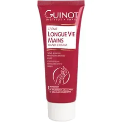 Guinot Longue Vie Mains Handcreme - Handpflege mit Anti-Aging-Effekt, reduziert Pigmentflecken und schützt vor Umwelteinflüssen für zarte, geschmeidige Hände.